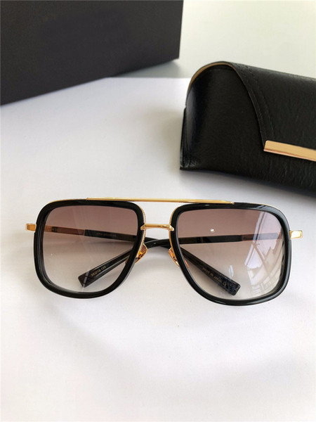 New luxury brand sunglasses men design metal vintage sunglasses on fashion style square frame UV 400 lens with original case