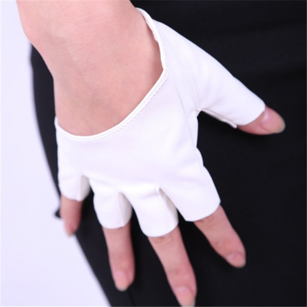 Fashion Half Finger PU Leather Gloves Ladys Fingerless Driving Night Club Pole Dancing Show Gloves Factory Wholesale