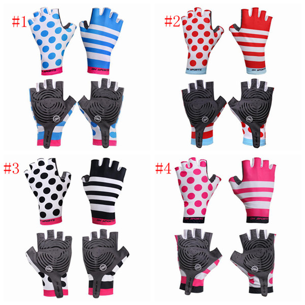 Highway Mountain Bike Cycling Gloves Half Finger Mittens Motion Men And Women Glove Ice Silk Breathable High Elasticity Glove ZZA174