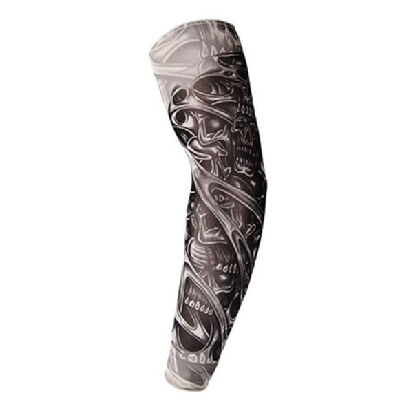 Hot Unisex Stretchy UV Protection Outdoor Fake Slip On Tattoo Arm Sleeve