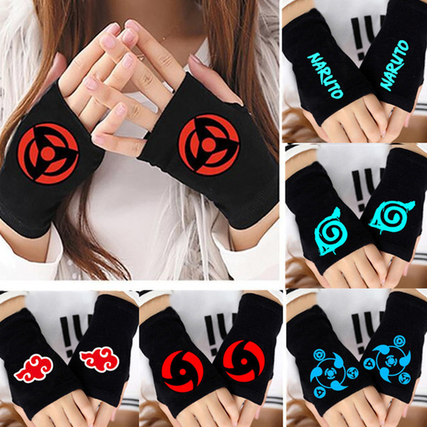 Anime Half Finger Cotton Knitting Gloves,Winter Warm Men Women Gloves Knitted Mittens Kids Warm Winter Gloves Gloves Without Fingers 0297