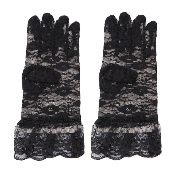 Bigsweety New Lace Hollow-Out Gloves Women Delicate Lace Jacquard Pattern Gloves Sun Protection Accessories Ladies Mittens