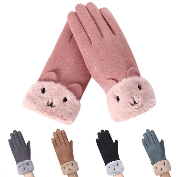 Hot sale Womens Fashion warm Winter gloved solid Outdoor cold Sport comfortable warmth nice Gloves