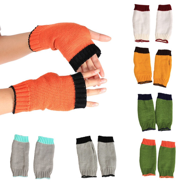 Gloves Women Winter Wrist Arm Hand Warmer Knitted Long Fingerless Gloves Women'S Luvas De Inverno#LSJ