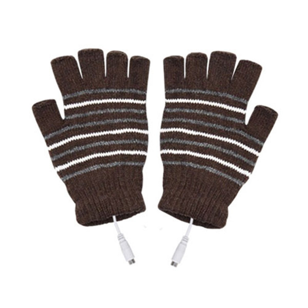 Women And Men Classic Stripe Glove Creative USB Electrothermal Keep Warm Gloves Winter 3 Color Folding Fashion 15hg aa