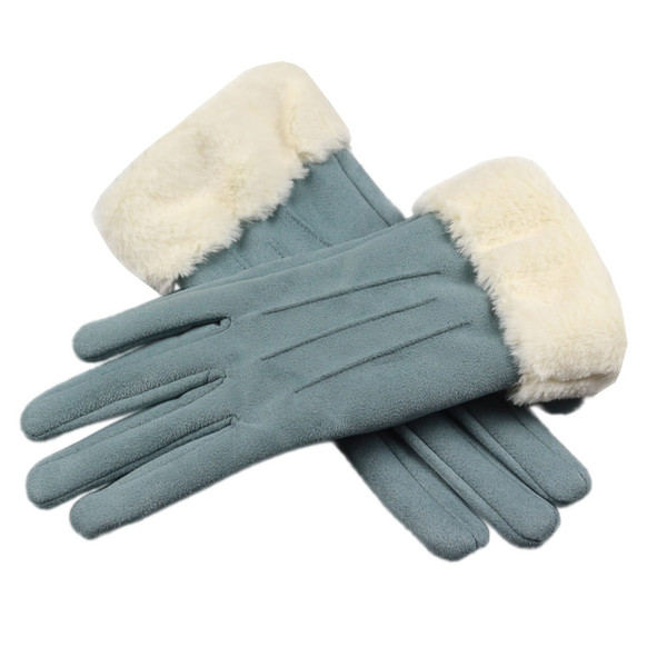 2018 Newly arrival cycling style Fashion Women Gloves Autumn Winter Warm Imitation Fur Mittens ot23