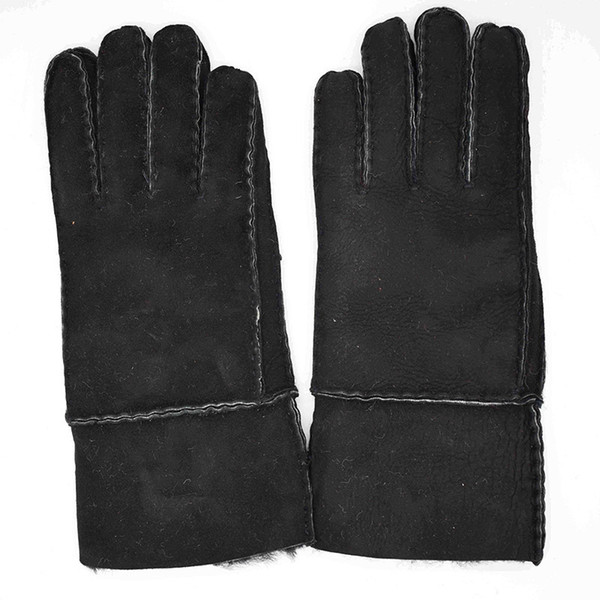 Women Winter Warm Mittens Hand Warmer Sheepskin Gloves Genuine Leather Gloves Female Real Fur Gloves Ms.MinShu