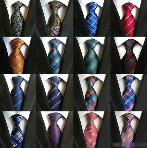 Mens Ties Neckties Slim Paisley Silk Ties Fashion Classic Handmade Wedding Tie Business Tie Paisley Ties Stripes Plaids Dots 16pcs Free Ship