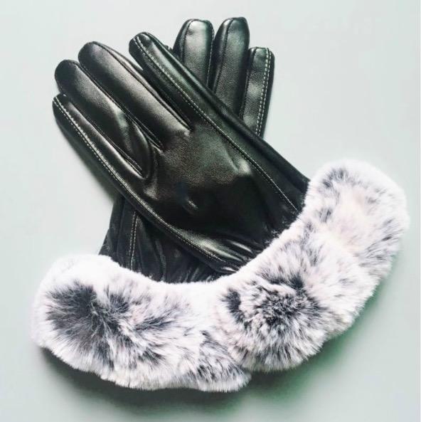 cc gloves Brand Luxury Sheepskin Gloves Designer Fur Leather Five Fingers Gloves Solid Color Winter Outdoor Warm Mittens