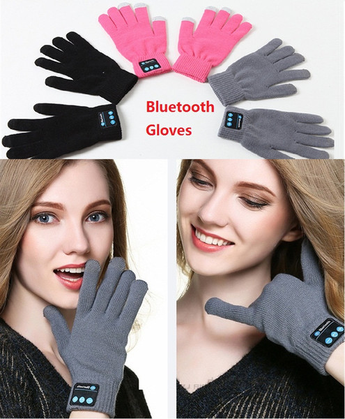 Bluetooth Gloves warm Touch Screen Gloves Knit Gloves Mittens Men For Mobile Phone Wireless Smart Headset Speaker 3 colors B1046