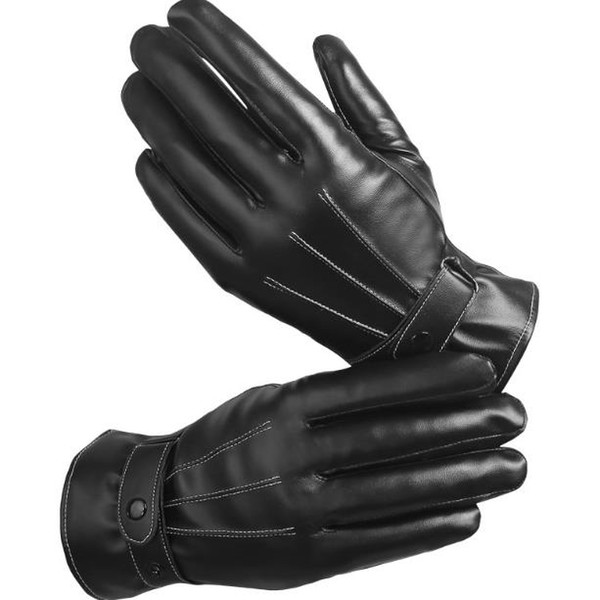 Warm gloves and velvet autumn touch screen windbreaker motorcycle driving outdoor winter leather gloves hot sell