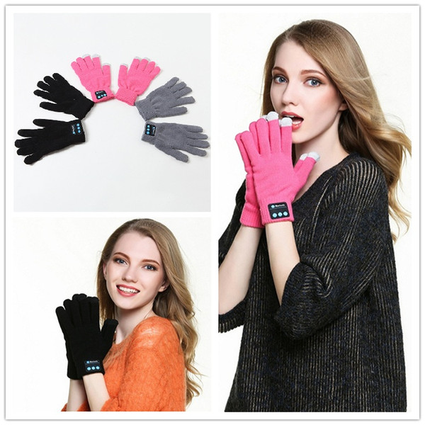 Touch Bluetooth Gloves Winter Touch Gloves Knit Gloves Mittens Men For Mobile Phone Wireless Smart Headset Speaker 100pairs B0938