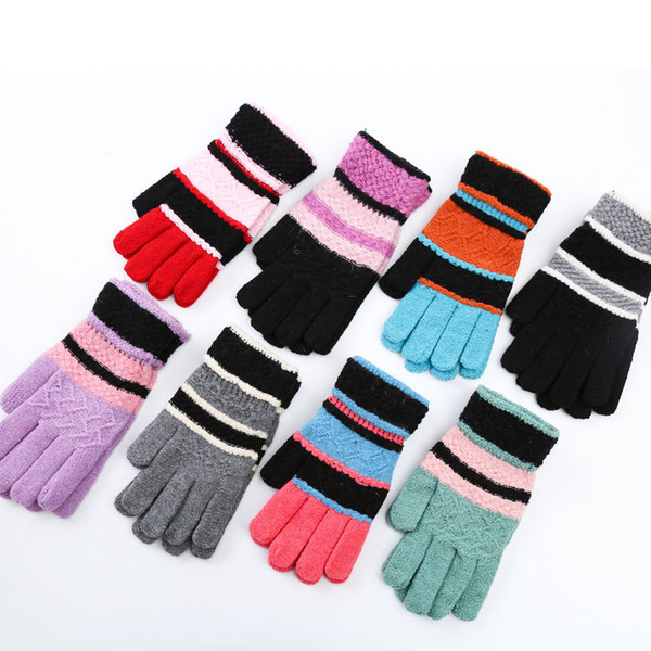 Knitted Fingerless Gloves Autumn Winter Warm Mittens Fashion Men Women Half Finger Gloves Artificial Wool Warmer Glove