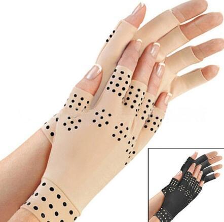 Magnetic Therapy Fingerless Gloves Arthritis Ache Pain Relief Heal Joints Braces Supports Health Care Tool Foot Care C3