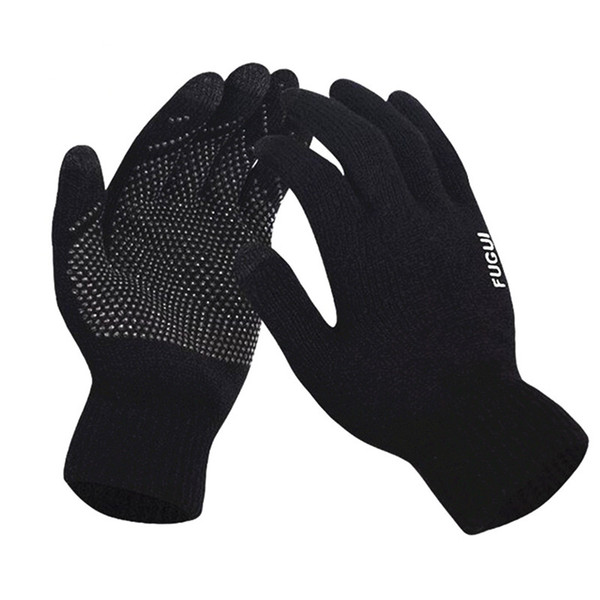 Winter Mens&Womens Touch Screen Gloves Knitted Non-slip Soft Gloves High Quality Male Thicken Warm Gloves Winter Autumn Men Mitten