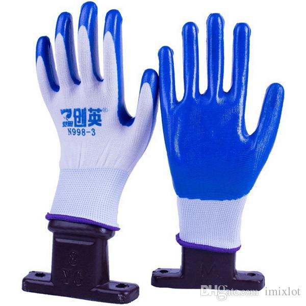 Mechanics Work Gloves Breathe Waterproof Nitril Coating Safety Garden Protective Glass ,Gardening ,Construction Glove Hot Sale