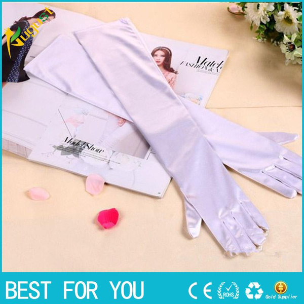 New Fashion Stretch Satin Long Gloves for Women/Evening Party Opera Gloves Women/Brand Fashion Apparel Accessories for Lady new hot