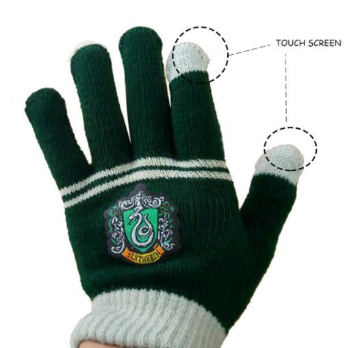 Touch Screen Gloves Harri Potter Party Flag Supplies College Gryffindor Slytherin Hufflerpuff Ravenclaw Kid magic Halloween Gift