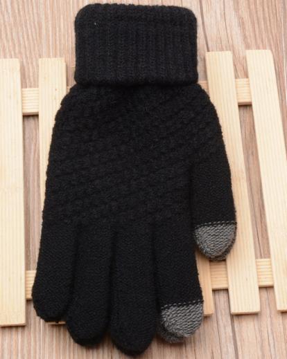 Ms male girl gloves new creative imitation cashmere knitting jacquard touch screen saver warm winter fashion gloves