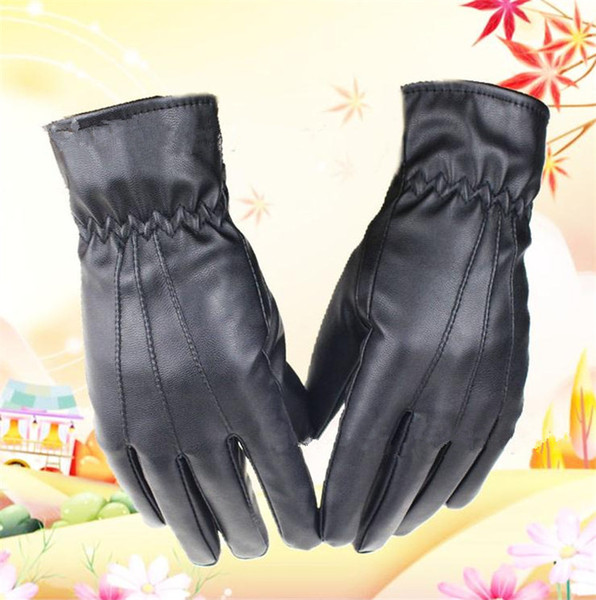 Newest leather gloves Women outdoor winter driving PU leather touch screen Gloves fashion Keep warm