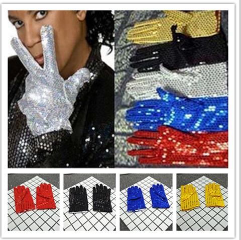 Children Men and Women Adult Gloves Performance Sequins Stage Gloves