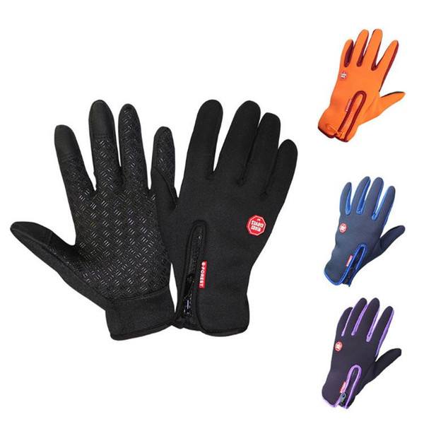 new hot Outdoor Sport Shockproof Mittens Cycling Gloves Warm non-slip touch screen waterproof Bike Bicycle Gloves Riding Gym Finger Gloves