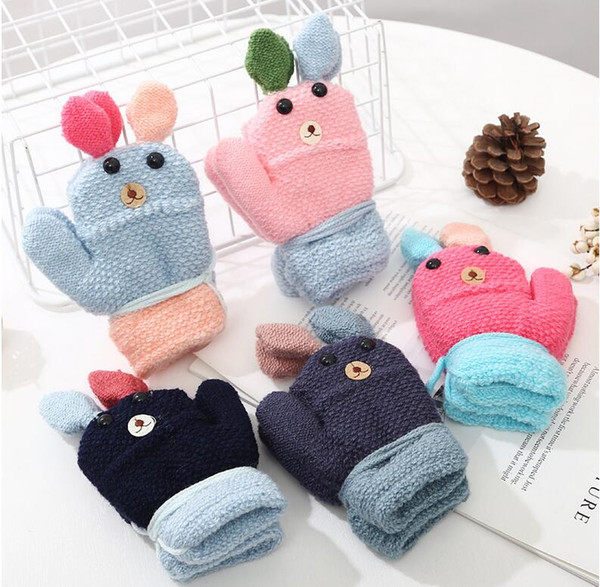 5 color fashion children's kids magic gloves girl boy kids stretching knit winter warm winter gloves