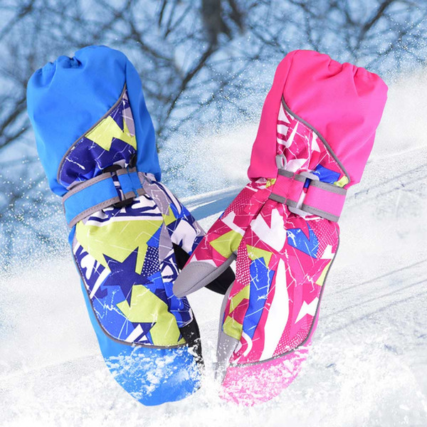 2018 Windproof Waterproof Children Mittens Boy Girl Winter Gloves Warm Mittens Breathable Kids Ski Snowboard Gloves