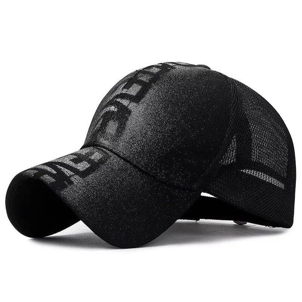 Fashionable Breathable Mesh Outdoor Baseball Cap And Sun Hat Hand-printed Letters Cotton Men's And Women's Sun Hats Can Be Adjusted For High