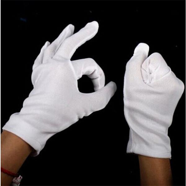 High quality Non-toxic 100% Cotton White Hip-hop Gloves fit for Catering/Costume/ Military/Doorman/Fire/Police Dress Uniform order<$18no tra