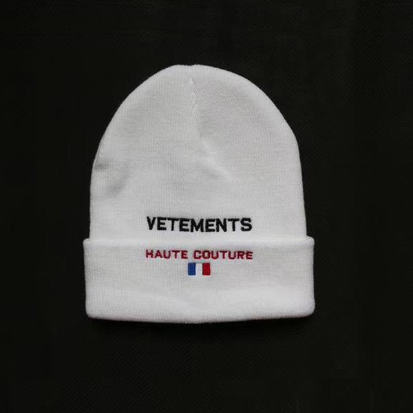 Vetements Haute Couture beanies embroidery winter hats for women men bonnet hip hop boys girls ladies caps cashmere skull harajuku punk 2018