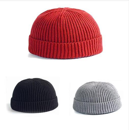 Winter Warm Knitted Skullcap Casual Short Thread Hip Hop Hat Adult Men Beanie Wool Knitted Beanies Skull Cap Elastic Hats Unisex