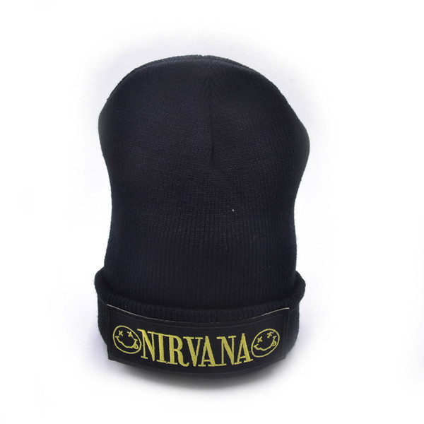 NIRVANA band Winter Hats Solid Hat Female Unisex Plain Warm Soft Women's Skullies Beanies Knitted Touca Gorro Caps For Men Women