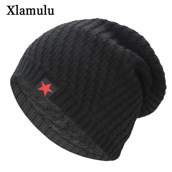 Xlamulu Skullies Beanies Knitted Hat Winter Hats For Men Women Beanie Warm Baggy Male Gorros Bonnet Caps Thicken Mask Skullies C18103101