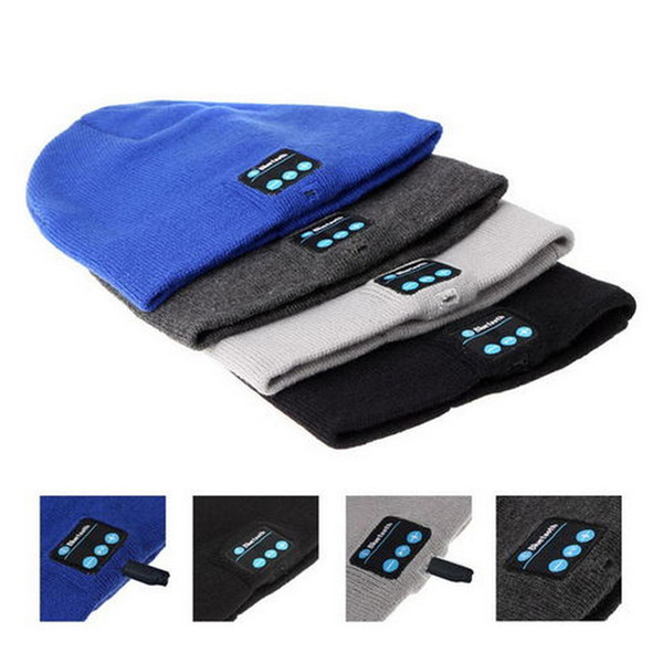 Bluetooth Music Hat Soft Warm Beanie Cap With Stereo Headphone Headset Speaker Wireless Microphone DHL Free OTH145