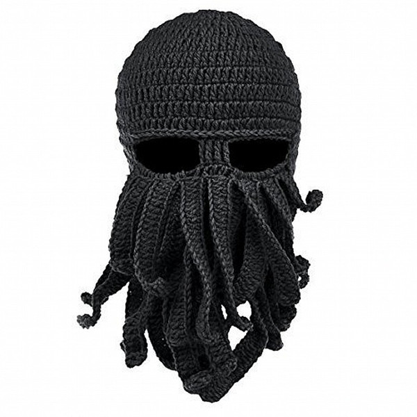 Knitted Face Mask Octopus Knitted Windproof Hat Wool Ski Face Masks Event Party Halloween Knitted Hat Squid Cap Beanie Cool Gifts Mask