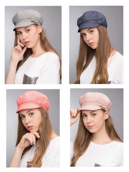 Stand Focus Baker Boy Cabby Newsboy Gatsby Hat Cap Women Ladies Polka Dot Check Fashion Spring Summer Sweet Chic Navy Pink Orange Gray