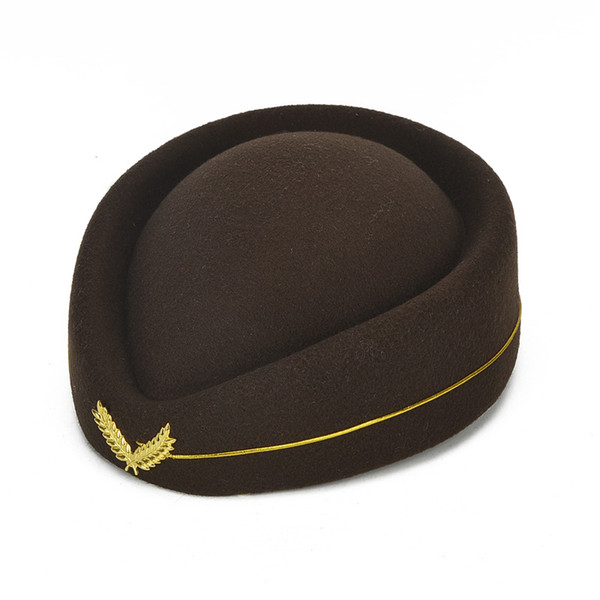 Airline Stewardess Hats Woollen Dance Female Beret Drums Band Performance Etiquette Hotel Dance Cap Small Keep Warm 13ns cc