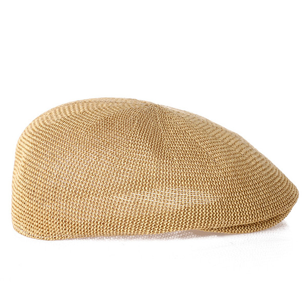 Breathable Straw Hat Summer New Sunscreen Mesh Caps Band Beach Raffia Sun Hats for Real Gentleman Lady