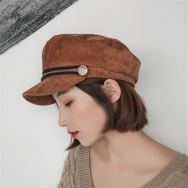 New Women Spring Berets Autumn Woman Wool Beret Hats Princess Hat Caps Corduroy Caps Fashion Beanie