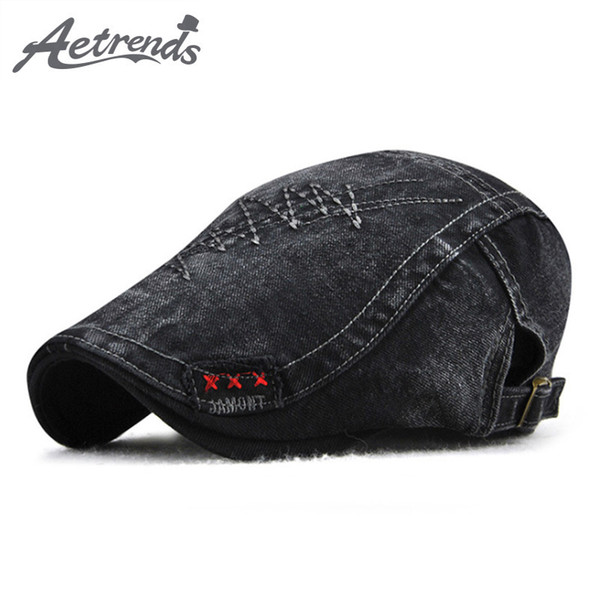 [AETRENDS] 2018 New Men's Pure Cotton Berets Outdoor Fashion Hats for Men Beret Caps Z-6470