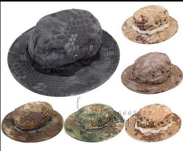 Tactical Mandrake Boonie Hat Kryptek Pattern US Rip-stop Cap Hat for Camping Hiking Hunting Rattlesnake Combat Airsoft