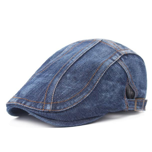 2018 Cowboy beret men's cap retro casual hat spring and autumn style front hat female hat