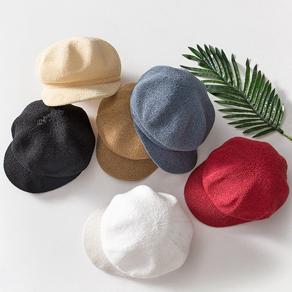 Peaked cap Ball hat Breathable Woven Red Black Beige Fashion Girls Women Street Berets for Autumn Winter Cricket Caps Wholesale