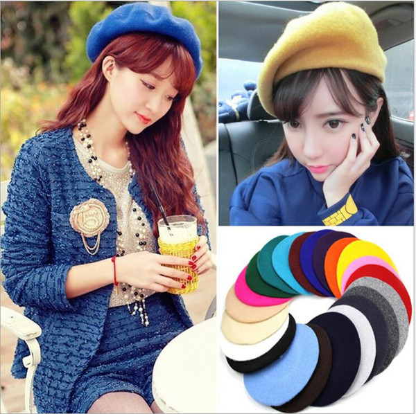 2017 New arrive Spring Autumn woman Wool beret hats Princess hat Caps Free DHL