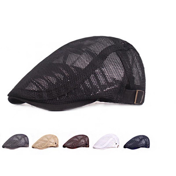 Fashion wild hat men and women mesh cloth cap summer spring and autumn breathable shade art youth beret