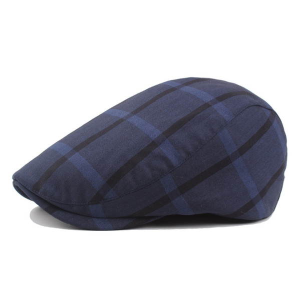 New hot spring and autumn wild simple men and women cotton plaid beret fashion casual beret