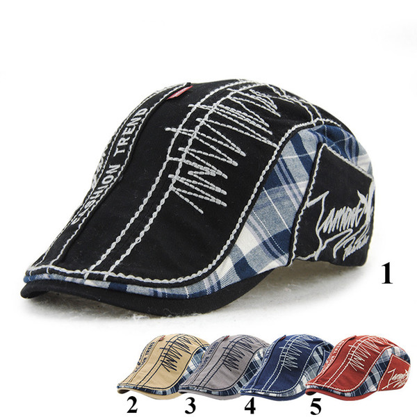 New Unisex Plaid Beret Hats for Men or Women Visor Berets Cap