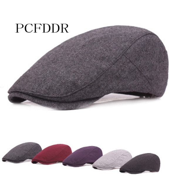 PCFDDR Men and Women, wool, Berets, Autumn and winter, warm cap.