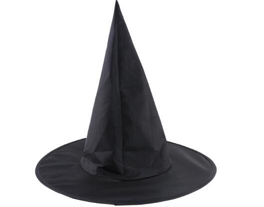 christmas Black Oxford Burst Seal Hood Harry Potter Magic Hat Halloween Witch Hat All Black Wizards Hat free shipping